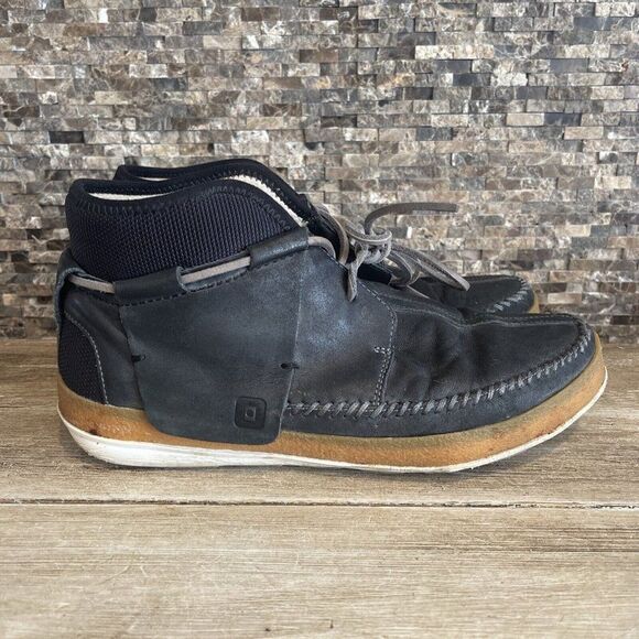 Tsubo Boots Mocs Navy Blue Mens Size 10 Fleece Lined - Picture 1 of 8